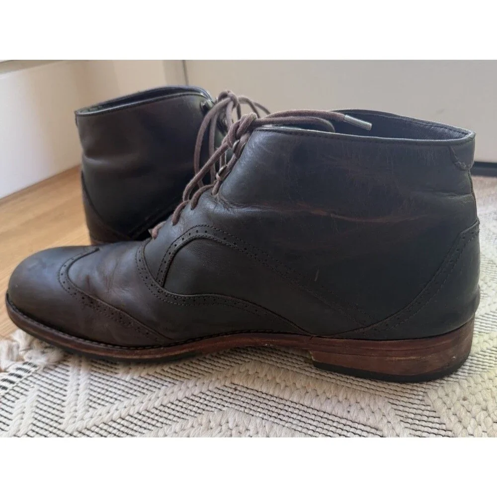 Wolverine 1000 Mile Wesley Wingtip Chukka, Leather, Black, Size 13D